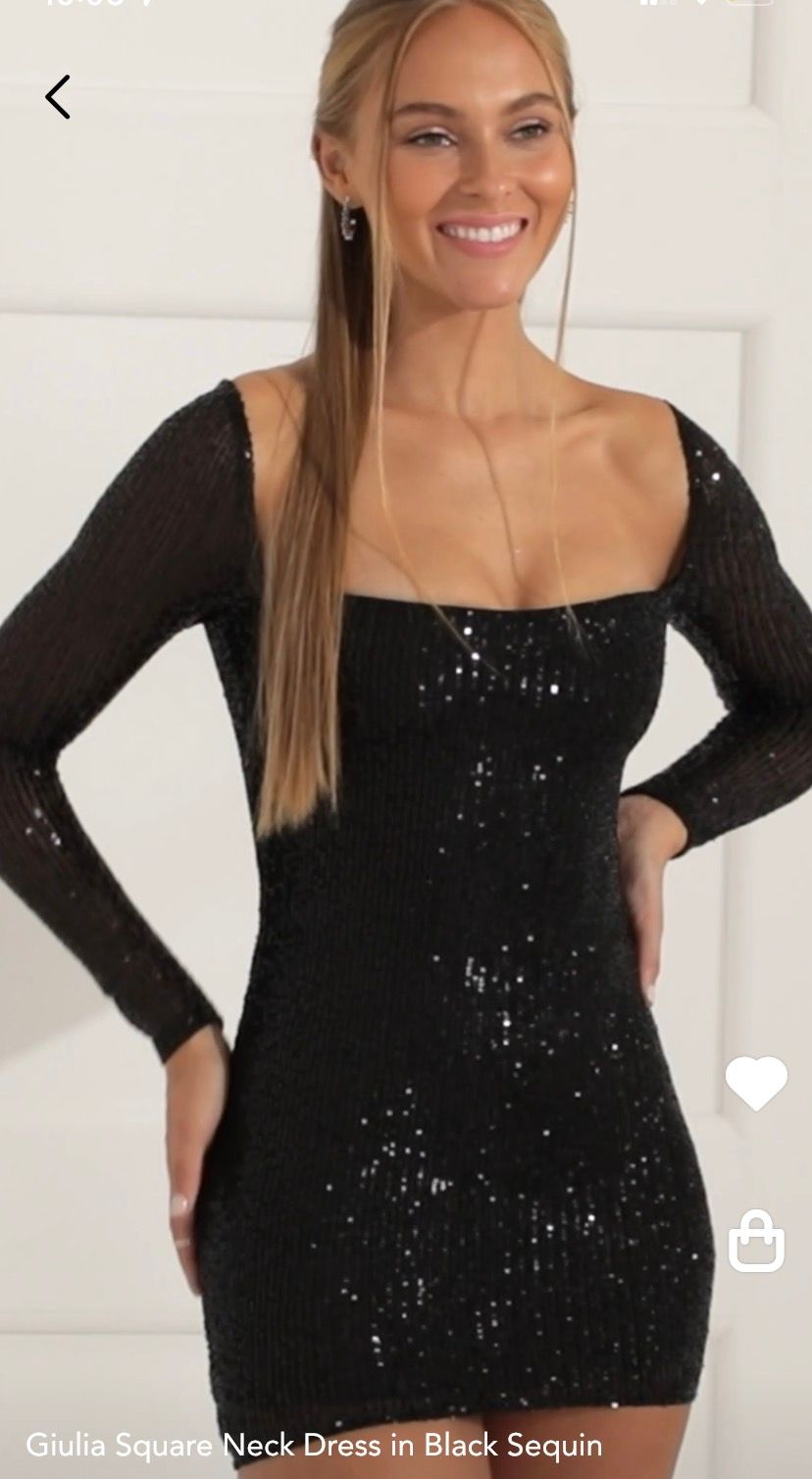 Lucy in the Sky Giulia Square Neck Dress In Black Sequin - $110 New With  Tags - From Jaelynn