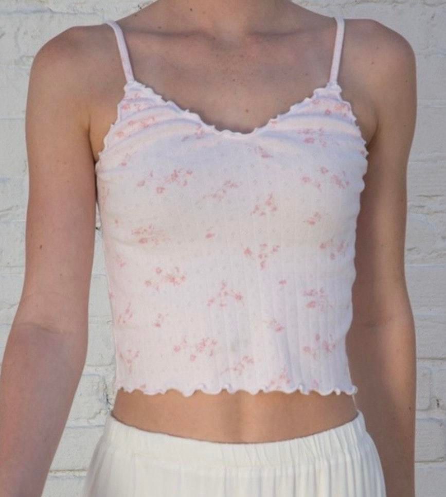 BRANDY MELVILLE RARE - Ruffled Light Tube Top Spaghetti Straps One Size  Fits All 