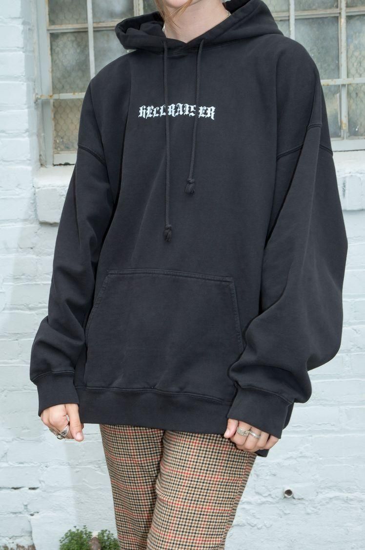 Brandy Melville Oversized Hellraiser Hoodie Black 55 26 Off Retail From gigi