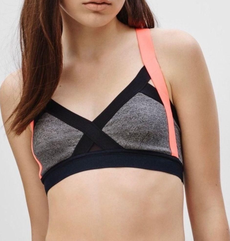 Aritzia, Intimates & Sleepwear, Aritzia Community Rasa Sports Bra Neon  Pink Gray Size M