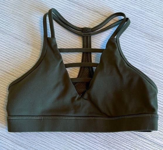 Zyia Active Olive Green Grid Sports Bra Size Small - $22 - From Dennise