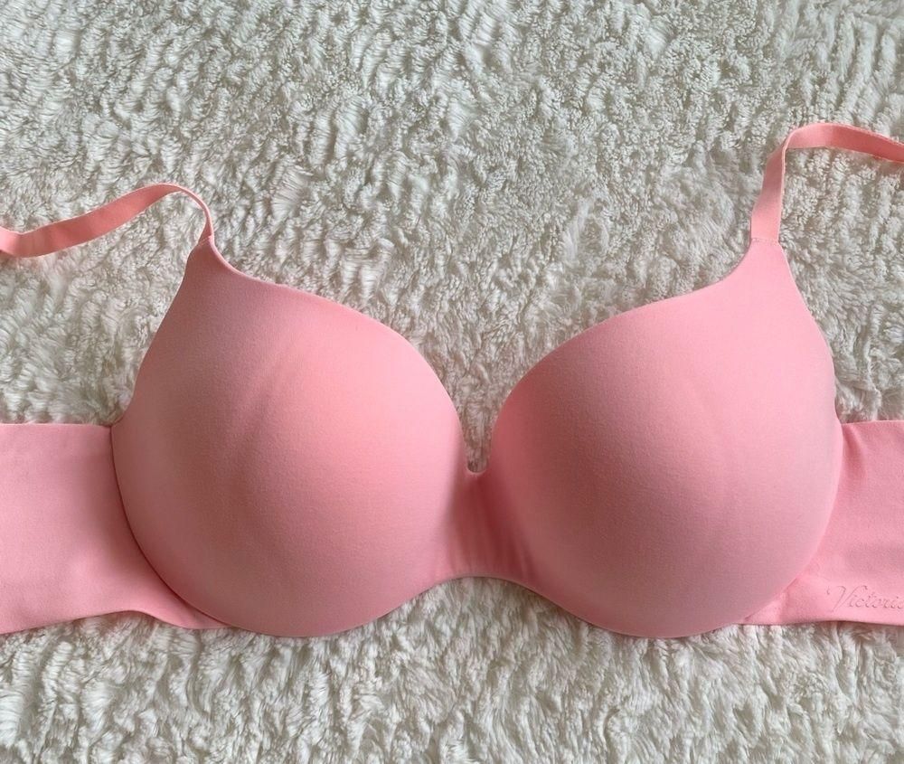 Victoria's Secret Incredible Lined Demi Bra 32DD Pastel Pink Smooth Molded  Size 32 E / DD - $19 - From Ksenia