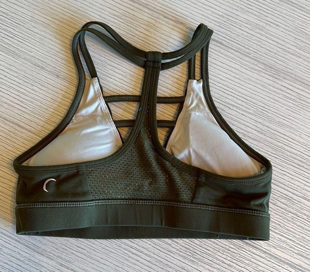 ZYIA, Intimates & Sleepwear, Zyia Olive Grid Bra Size Large