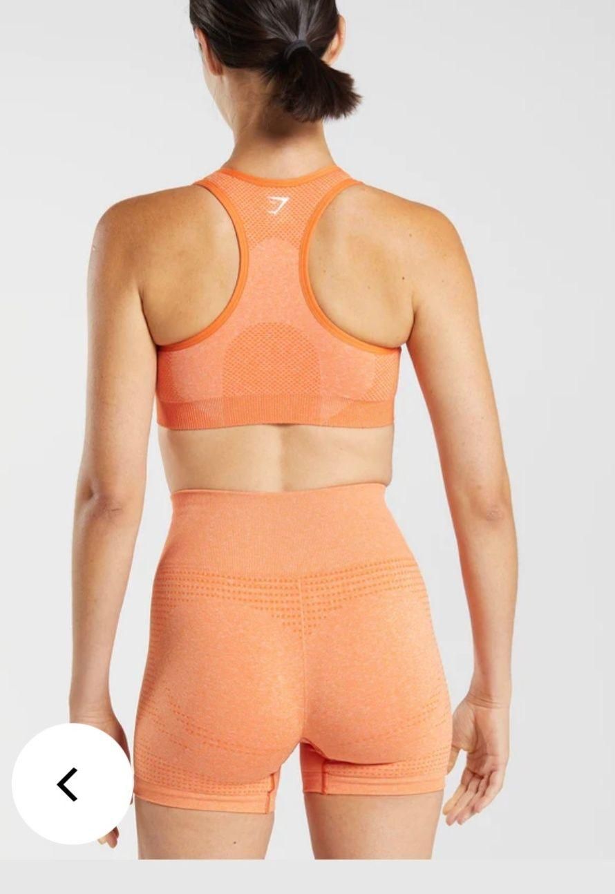 Seamless sports bra - Neon orange marl - Ladies