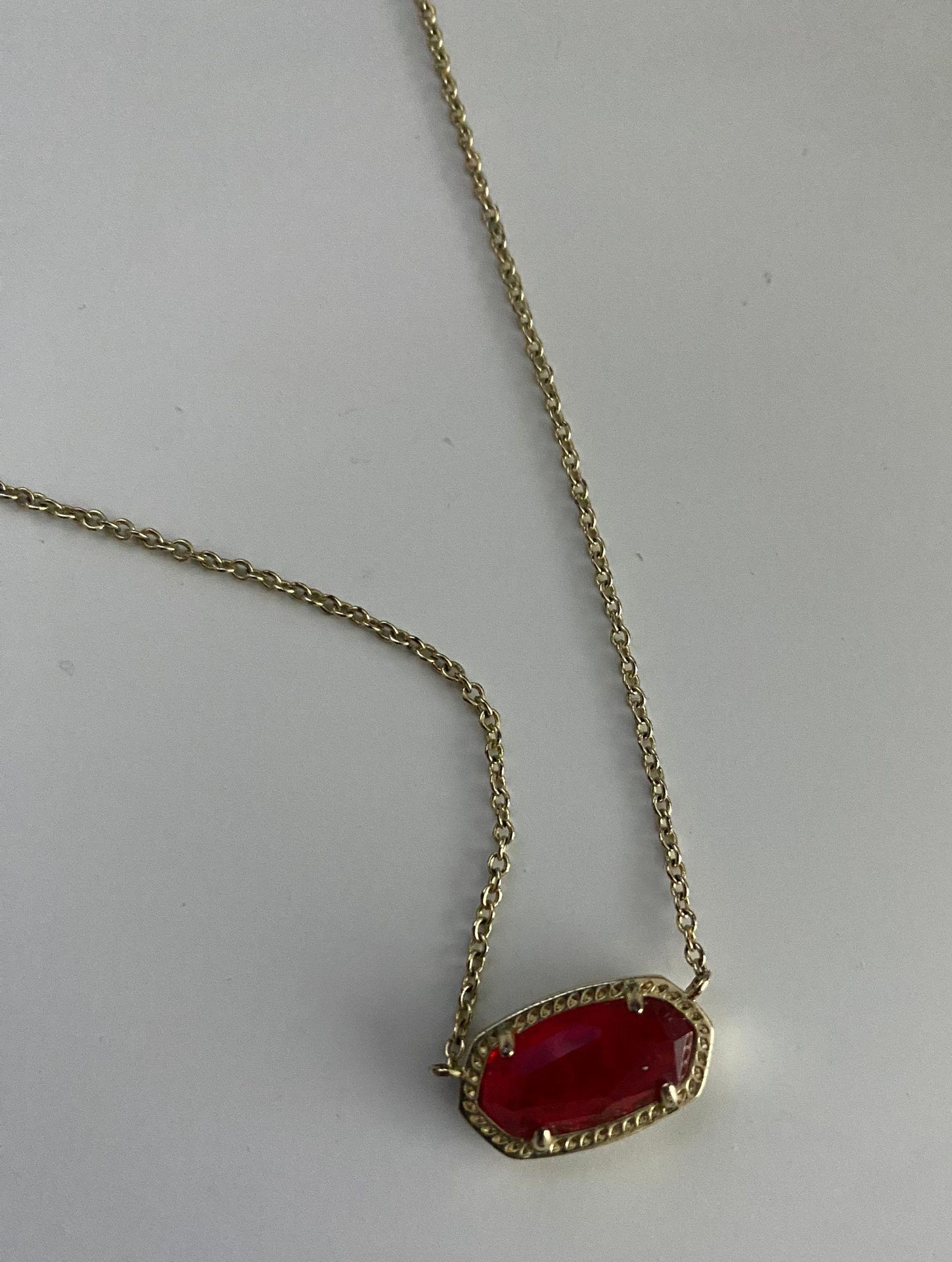 Kendra Scott Elisa Pendant Necklace In Red Mop/ Matte Red | ModeSens