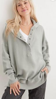 Aerie Textured Cropped Hoodie