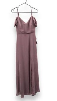 Devin Convertible Chiffon Bridesmaid Dress in Dark Mauve