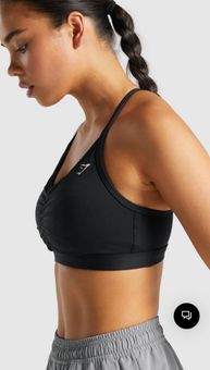 Gymshark Ruched Sports Bra Black Size XS - $30 (11% Off Retail) - From  Hannah