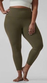 Athleta Ultra High Rise Elation 7/8 Tight in Ginseng Olive Size