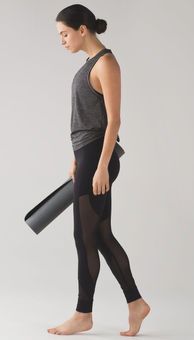 Lululemon Cropped Leggings With Mesh