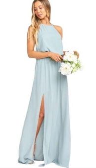 silver sage crisp bridesmaid dresses