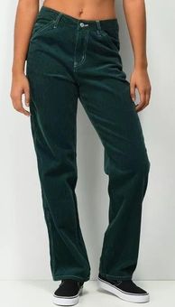 Vintage 80s High Waist Corduroy Khaki Green Pants Size S - Bichovintage -  Online vintage and retro clothing store