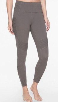 Athleta small slate gray moto style soft full length high rise