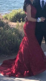 milly bridal red prom dress
