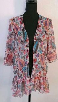 American Eagle Chiffon Sheer Kimono Cardigan Boho Multiple Size XS