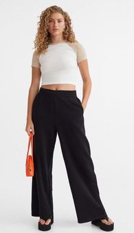 H&M Wide Leg Joggers Black - $14 - From Olivia