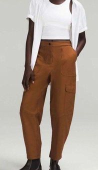 Utilitech cargo pocket high rise pants in roasted brown and