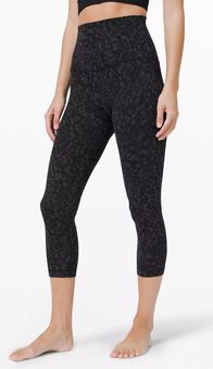 Lululemon Align Camo-print High-rise 21 Cropped Leggings - Black Multi