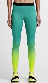 Nike Pro Hyperwarm Training Tights Green Size L - $41 (58% Off Retail) -  From Camryn