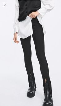 Zara, Pants & Jumpsuits, Zara Side Slit Ribbed Leggings