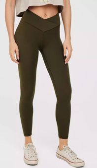 Aerie Offline by real me double crossover leggings in festive olive Green  Size M - $22 (60% Off Retail) - From At