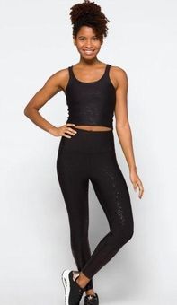 Beyond Yoga Alloy Ombre Speckled Midi Leggings. Medium Black - $41