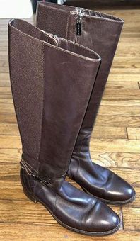 Aquatalia by Marvin K Oralie Tall Expresso Riding Boots US 7