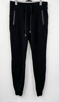 Alo Yoga Women's Urban Moto Sweatpants Workout Stretch Solid Black Size  X-Small - $50 - From SE