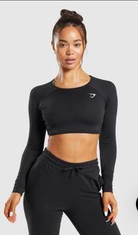 Gymshark Training Long Sleeve Crop Top - Black