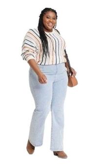 Women's Relaxed Fit Pull-On Flare Jeans - Knox Rose