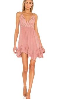 FREE PEOPLE: ADELLA LACE SLIP DRESS