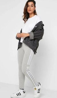 Adidas ORIGINALS TREFOIL LEGGINGS GREY Large - $26 - From Jody