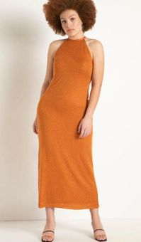 Textured Halter Maxi Dress