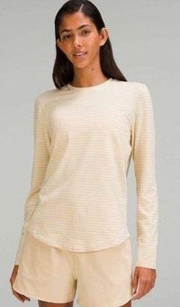 Lululemon Love Long Sleeve Tee Prosecco White Stripe Athletic Top 8 - $58 -  From Lily