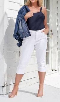 Levi's 515 Capri White Jeans Cuffed Hem Size 10 - $35 - From Kasey