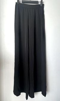 Black High Rise Wide Leg Pants