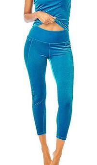 Lilly Pulitzer Weekender High Rise Velour Legging Teal Bay XS Blue - $51  (56% Off Retail) New With Tags - From Jennifer