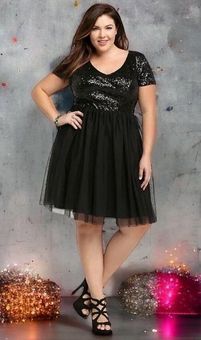 Plus Size - Sequin Short Sleeve Top - Torrid