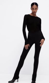 ZARA Slit Leggings Black - $29 (27% Off Retail) New With Tags - From  Savannah