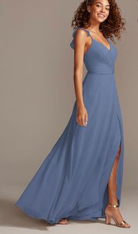 steel blue bridesmaid dresses