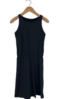 prAna Sleeveless Tank Dress Built in Bra Elastic Waist Black