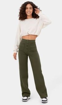 Halara High Waisted Button Multiple Pockets Straight Leg Casual Pants NWT  Medium - $48 New With Tags - From Sandras