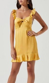 Brandy Melville Yellow Above Knee & Mini Dresses