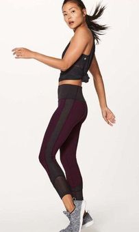 Lululemon Ready Set Go 7/8 Tight (25) Dark Adobe / Black Size 4