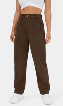 Corduroy Wide Leg Pants - Brown