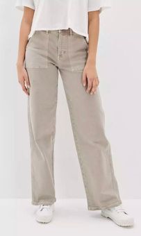 AE Stretch Super High-Waisted Cargo Baggy Wide-Leg Jean