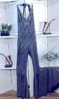 Black Bell Bottom V Neck Jumpsuit, 70s Jumpsuit, Retro Bodysuit, Disco,  Black Jumpsuit, Black Onesie, Bell Bottom Jumpsuit 