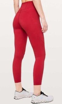 Lululemon Fast and Free High Rise Tights Dark Red Leggings 14 Nwt - $108  New With Tags - From Marie