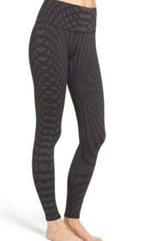 Alo Yoga airbrush high waisted black arches striped full length