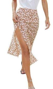 NEW Floerns Boho Floral High Waist Split A Line Midi Skirt S - $20 New With  Tags - From Mackooniebug